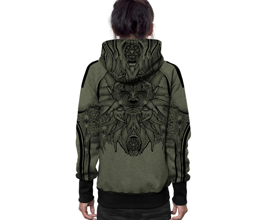 comfy hoodie with a psychedelic design